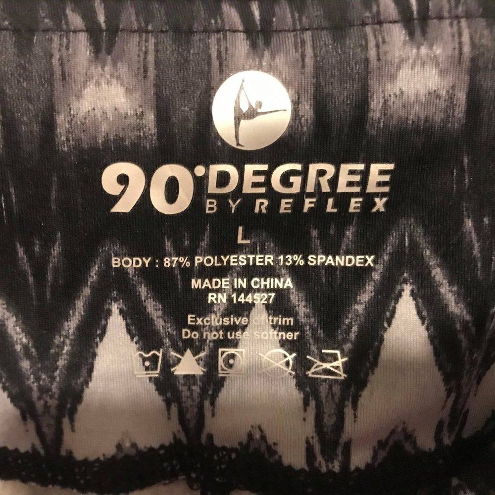 90 Degree by Reflex Leggings - Black & Grey size L